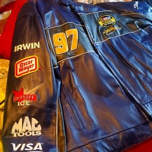 Wilson's leather nascar crown royal jacket